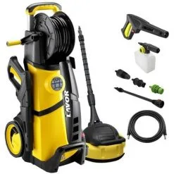 Nettoyeur Haute Pression LAVOR 2500W 160 Bar TURBO DIGITAL CONTROL SYSTEM Brosse + Lance VARIOJET + 3 Buses Tuyau 8 M