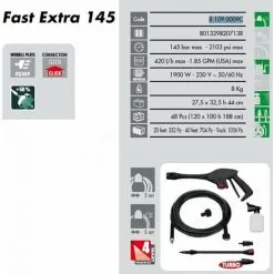 Lavor - Nettoyeur Haute Pression 145 Bars 1900W 420l/h - FAST EXTRA 145 5 Lavor - Nettoyeur Haute Pression 145 Bars 1900W 420l/h - FAST EXTRA 145 -France LAVOR Soldes 2022 7009895 3